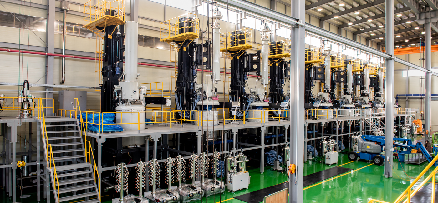 Ingot growers in S-TECH’s equipment assembly area